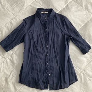 Old Navy, Women’s blue, long sleeve, button down shirt, size Large